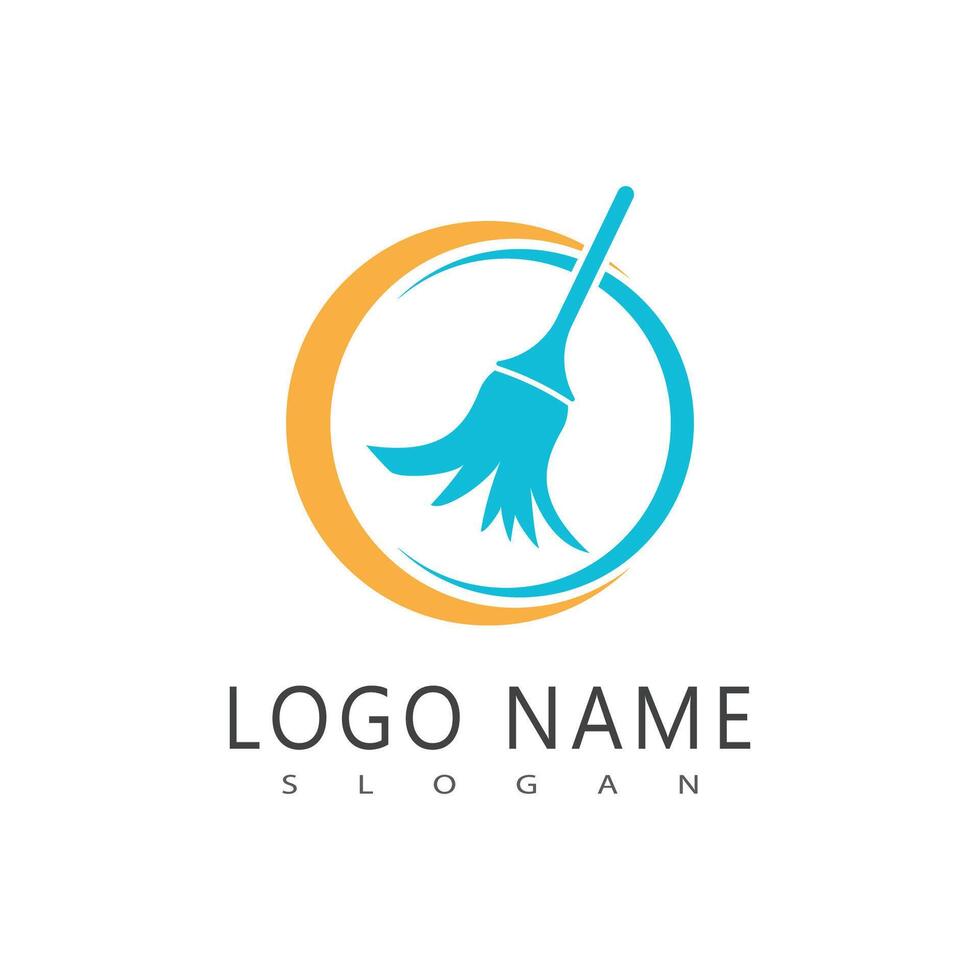 Cleaning logo template symbol design vector