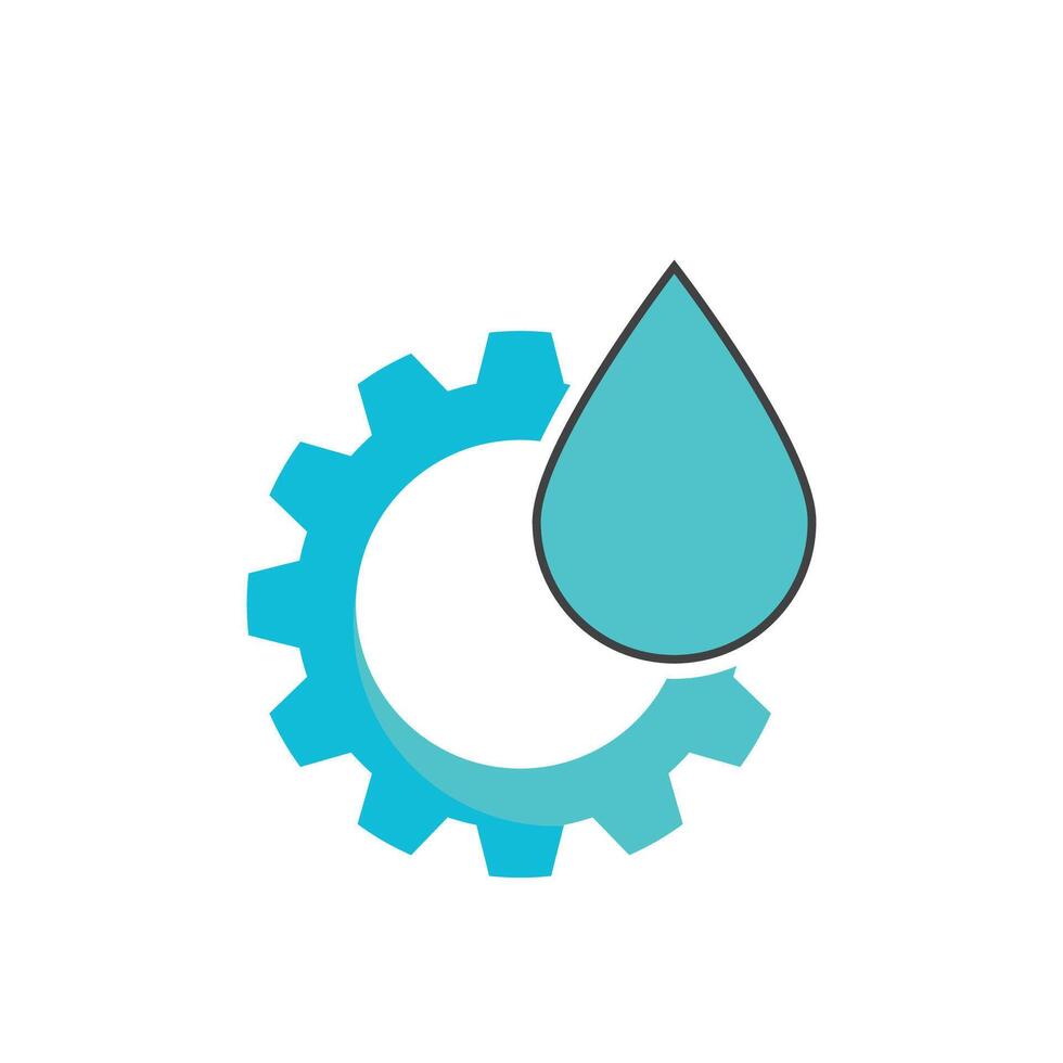Water drop illustration logo design vector