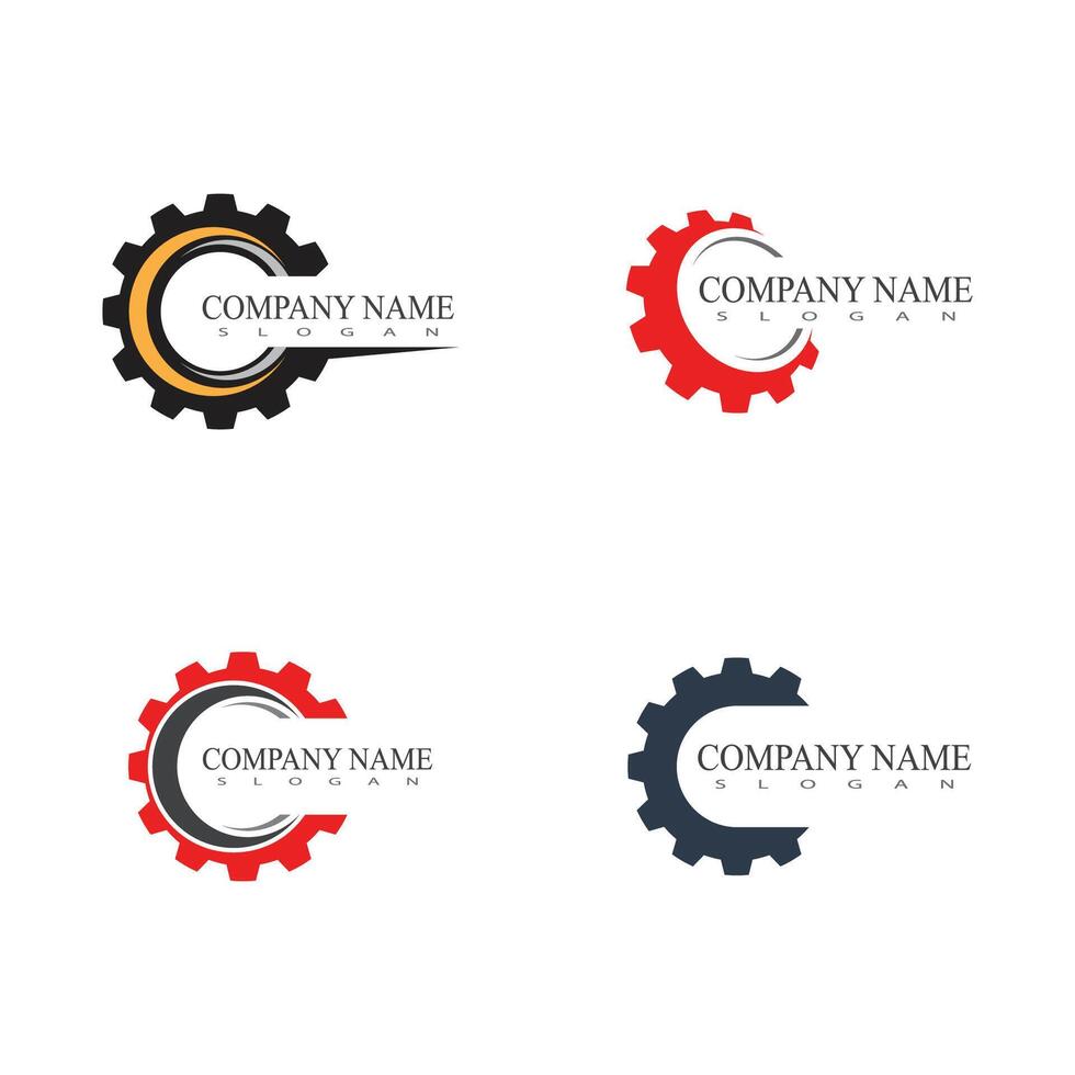 Gear logo template symbol design vector