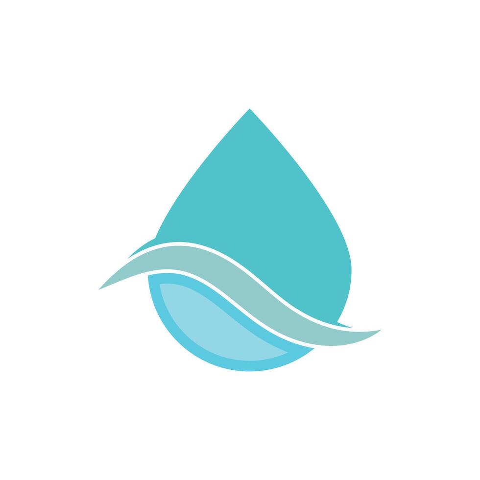 agua soltar ilustración logo diseño vector