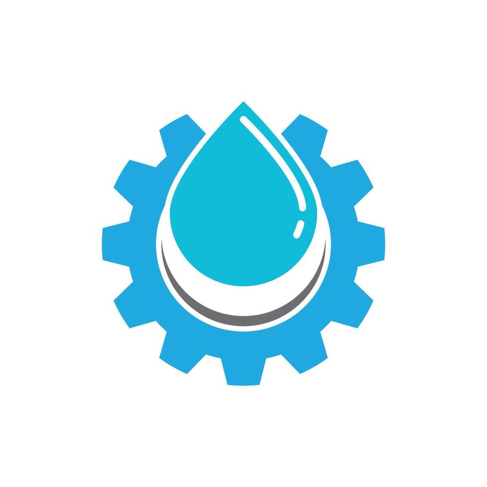Water drop illustration logo design vector