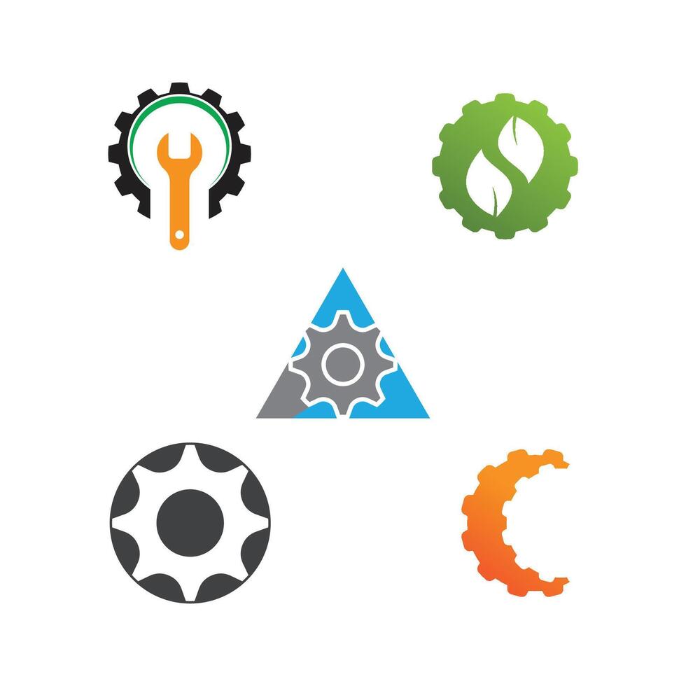 Gear logo template symbol design vector