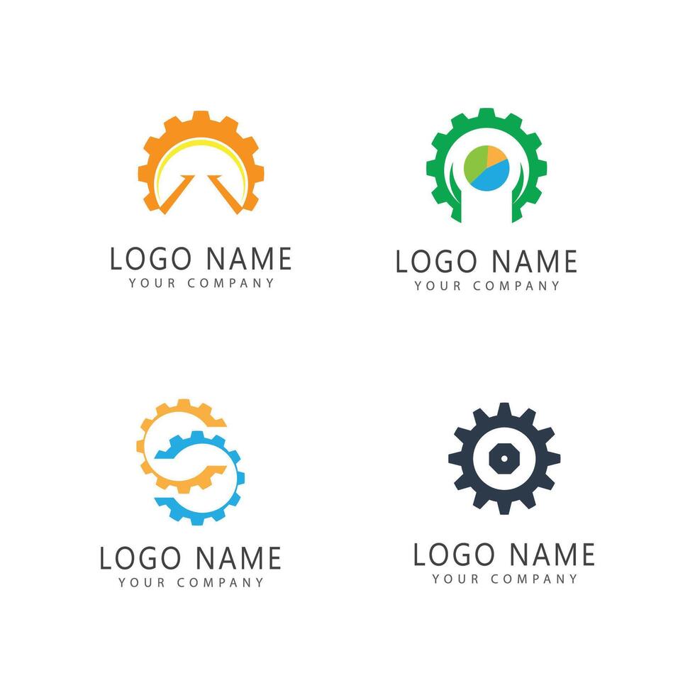 Gear logo template symbol design vector