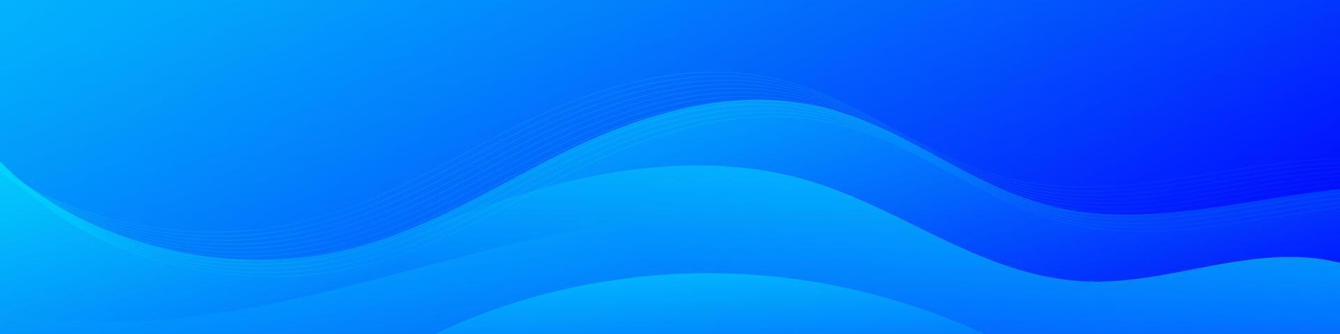 Abstract blue banner color with a unique wavy design. It is ideal for creating eye catching headers, promotional banners, and graphic elements with a modern and dynamic look. vector
