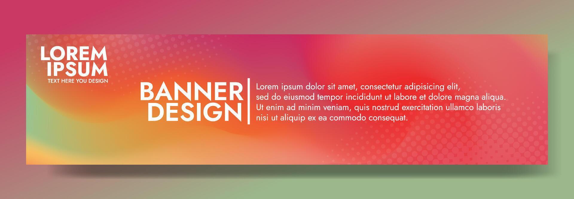 Enhance your visuals with this mesmerizing abstract banner, showcasing a delicate mesh blur in shades of orange and green, ideal for adding a tranquil touch to your web and social media content vector