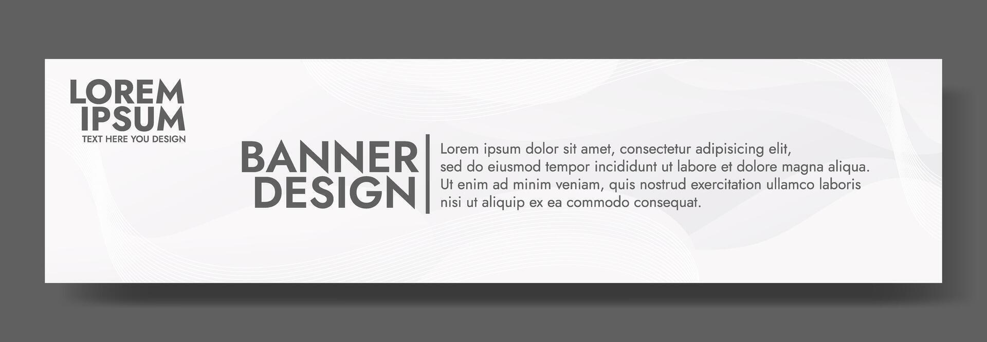 A white abstract banner with a wave pattern. It is ideal for creating eye catching headers, promotional banners, and graphic elements with a modern and dynamic look. vector