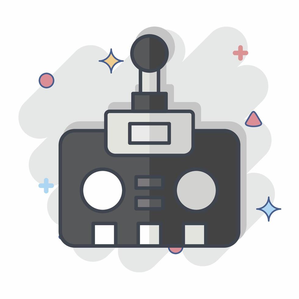 Icon Drone Controller. related to Drone symbol. comic style. simple design illustration vector