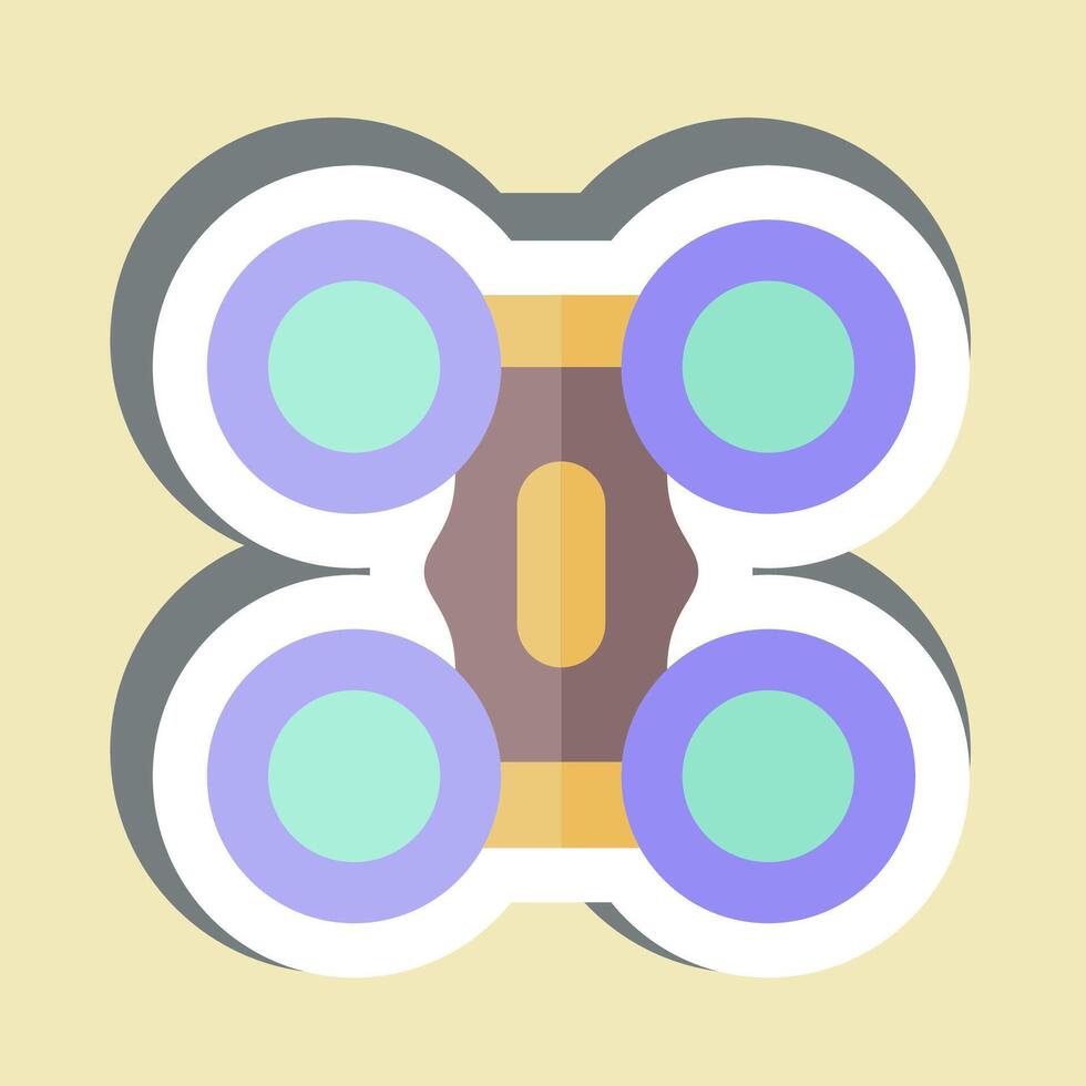 Sticker Quad Copter. related to Drone symbol. simple design illustration vector