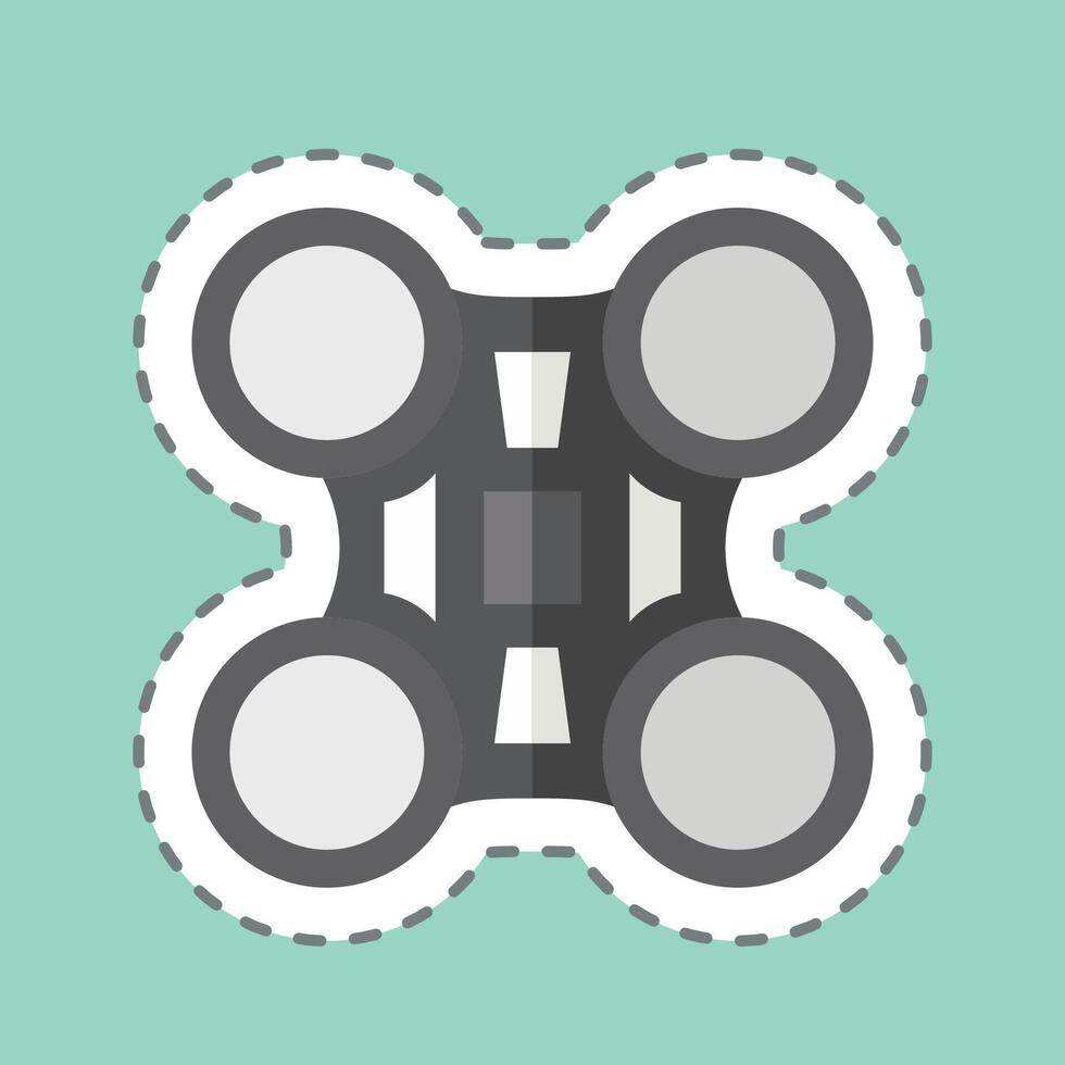 Sticker line cut Agricultural Drone. related to Drone symbol. simple design illustration vector