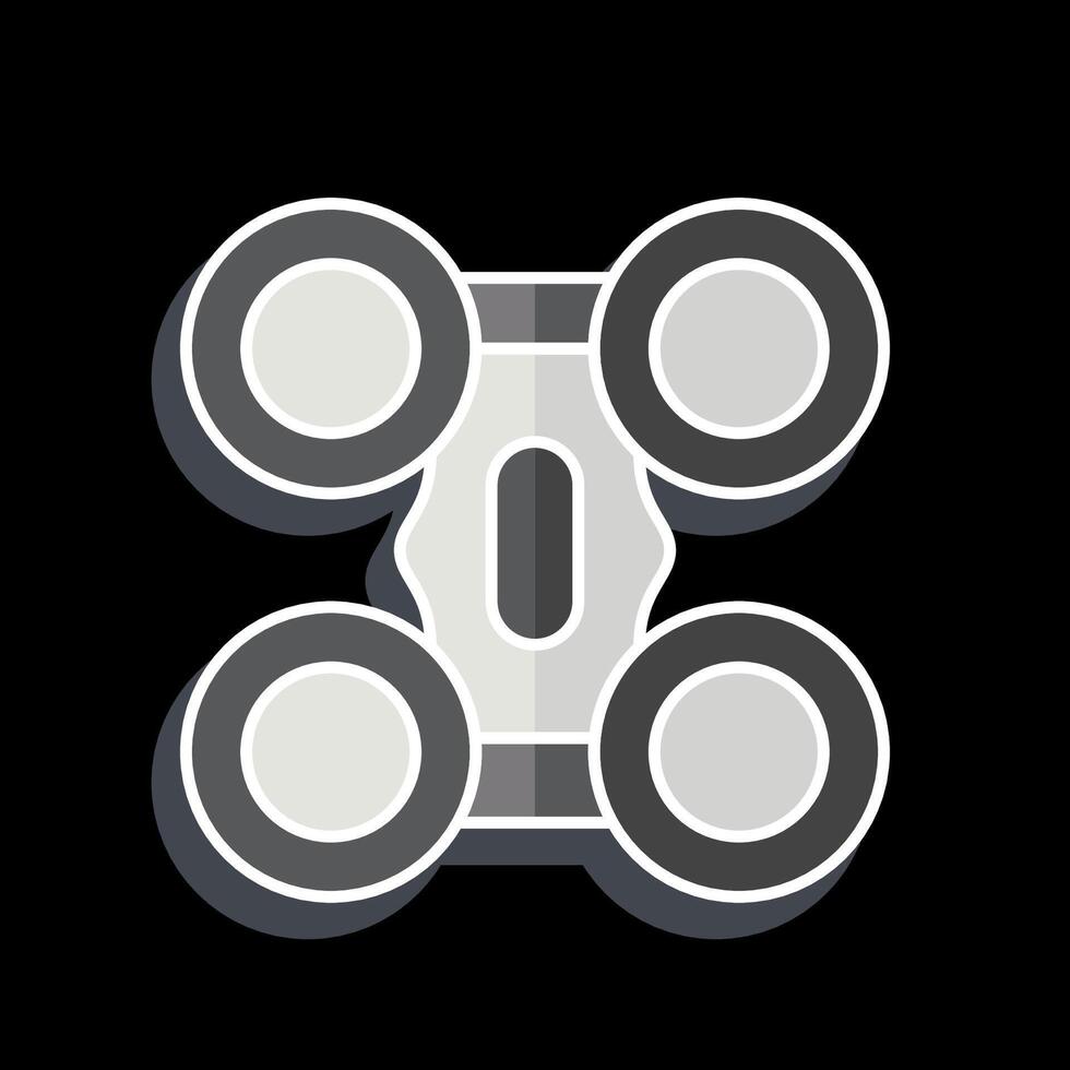 Icon Quad Copter. related to Drone symbol. glossy style. simple design illustration vector