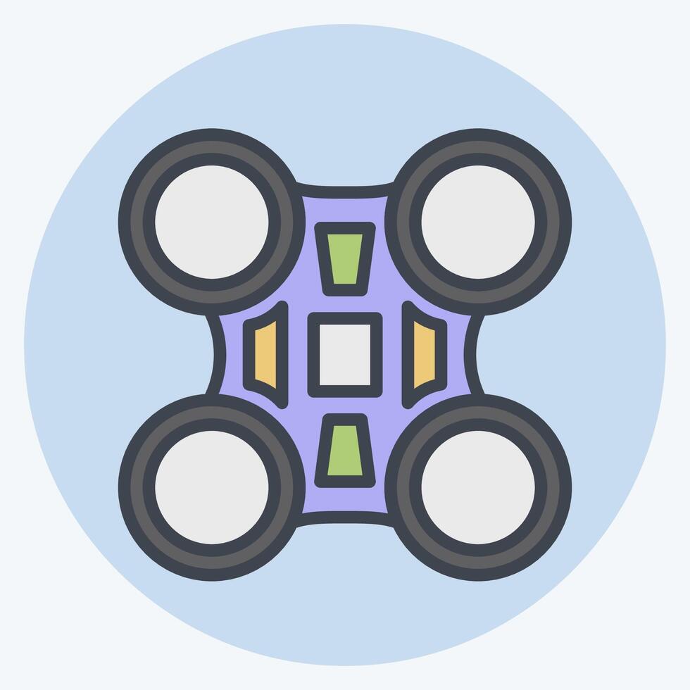 Icon Agricultural Drone. related to Drone symbol. color mate style. simple design illustration vector