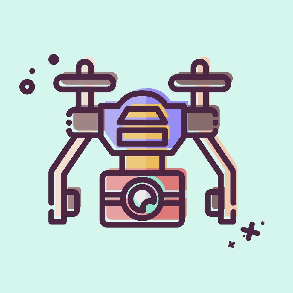 Icon Automatic Drone. related to Drone symbol. MBE style. simple design illustration vector