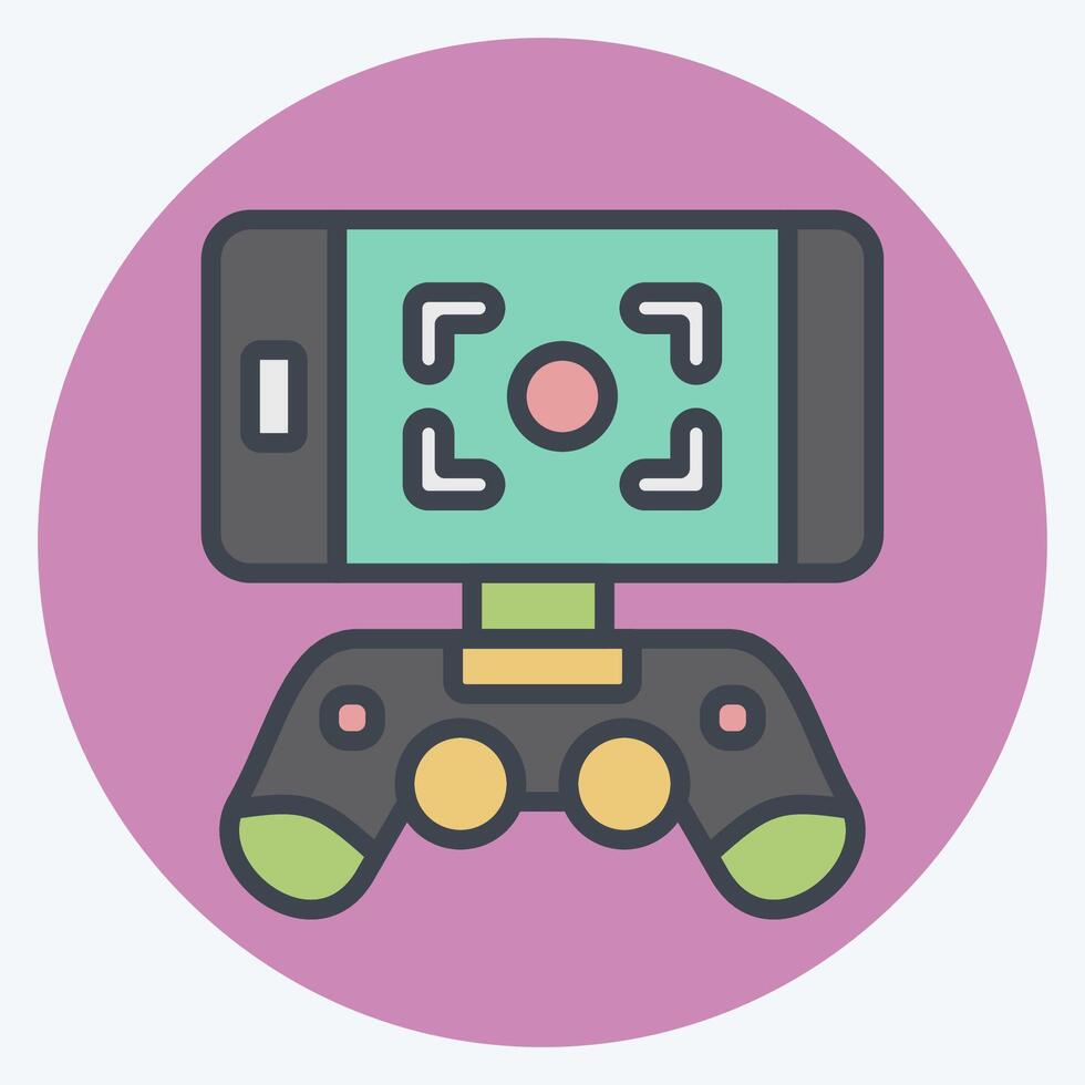 Icon Smartphone Holder. related to Drone symbol. color mate style. simple design illustration vector