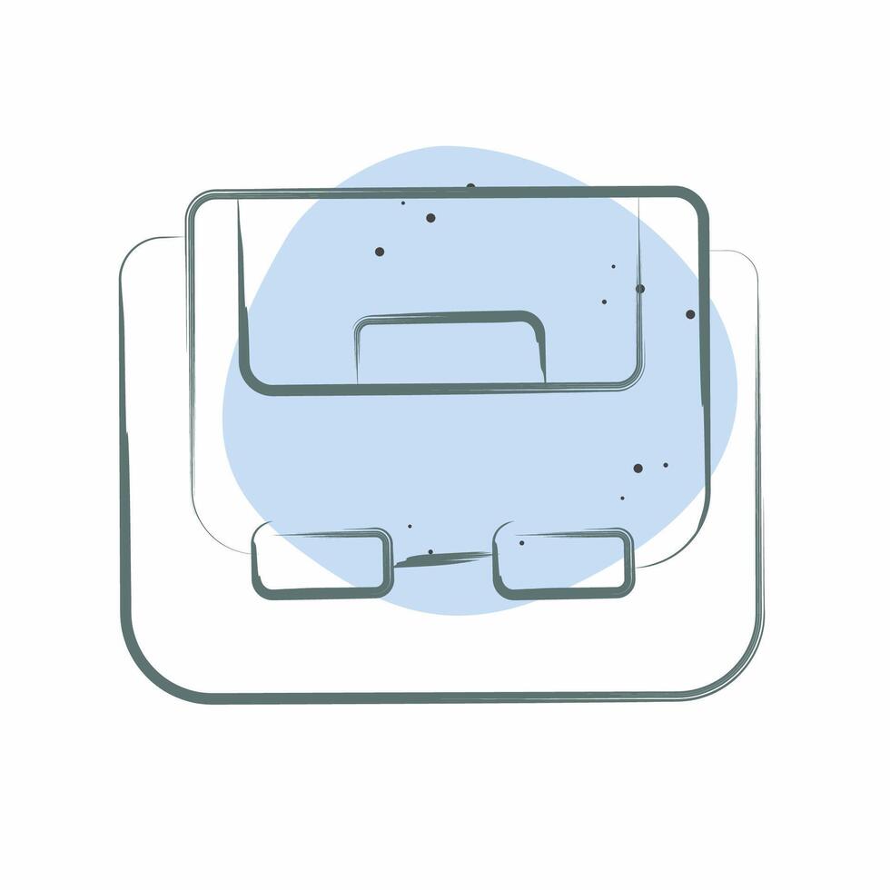 Icon Shoulder Bag. related to Drone symbol. Color Spot Style. simple design illustration vector