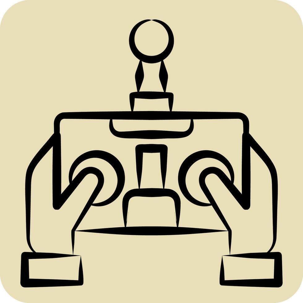 Icon Control. related to Drone symbol. hand drawn style. simple design illustration vector
