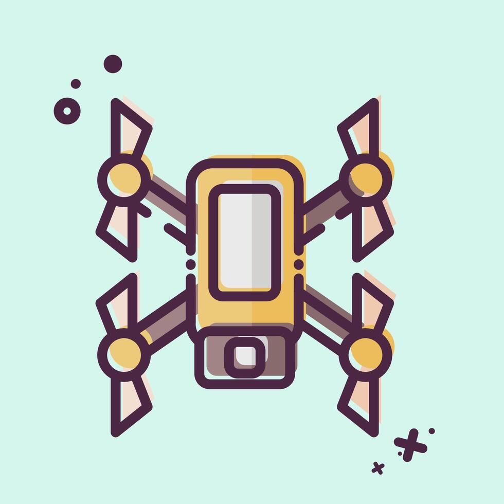 Icon Scouting Drone. related to Drone symbol. MBE style. simple design illustration vector