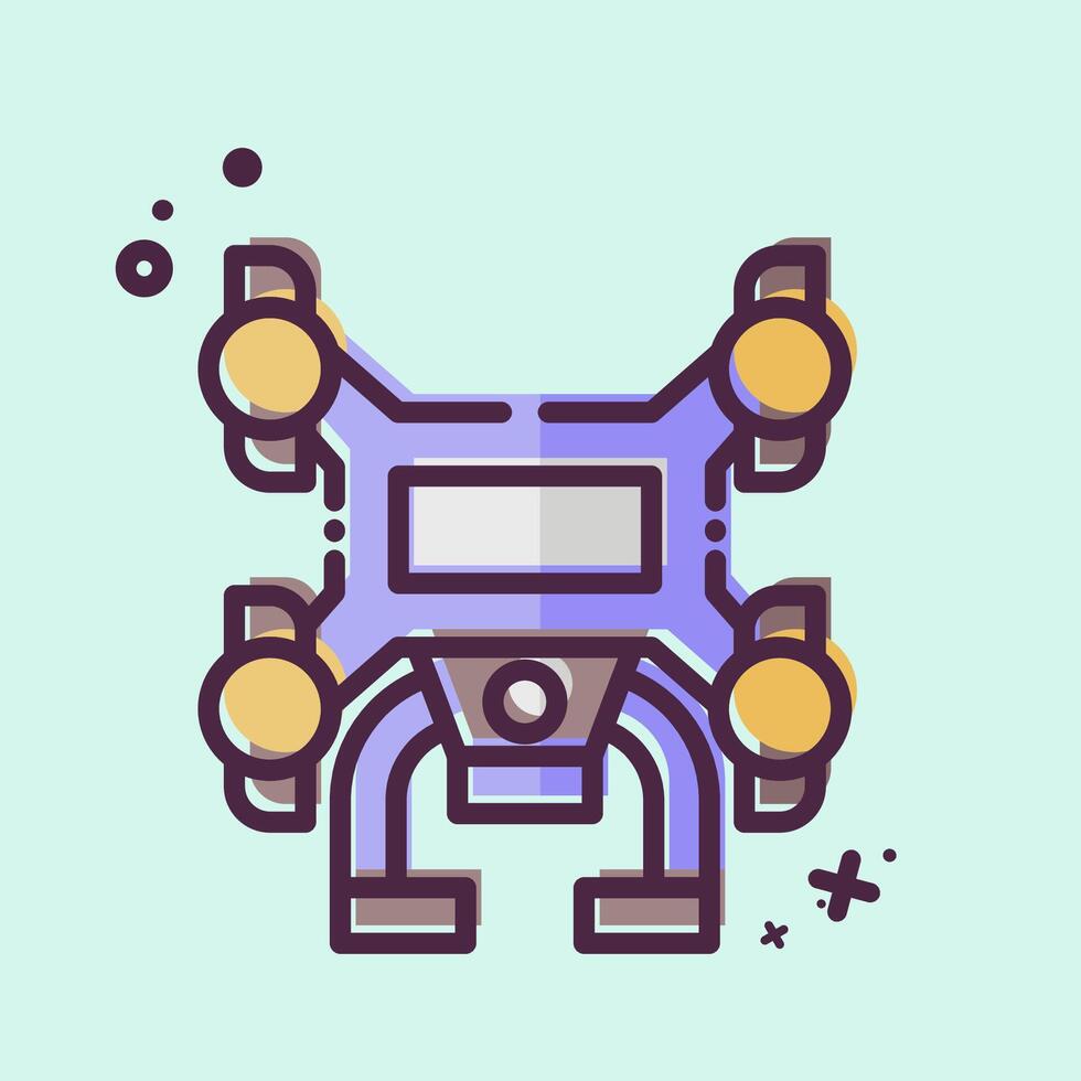 Icon Drone. related to Drone symbol. MBE style. simple design illustration vector