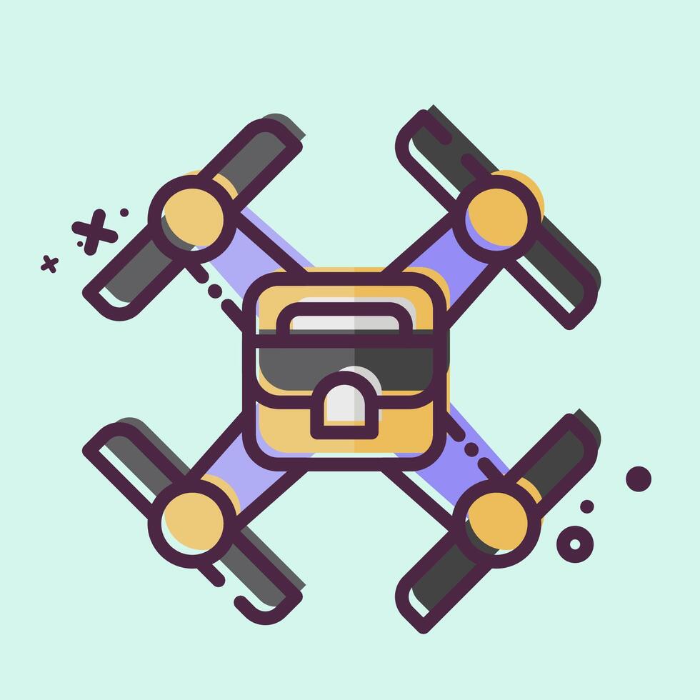 Icon Air Craft. related to Drone symbol. MBE style. simple design illustration vector