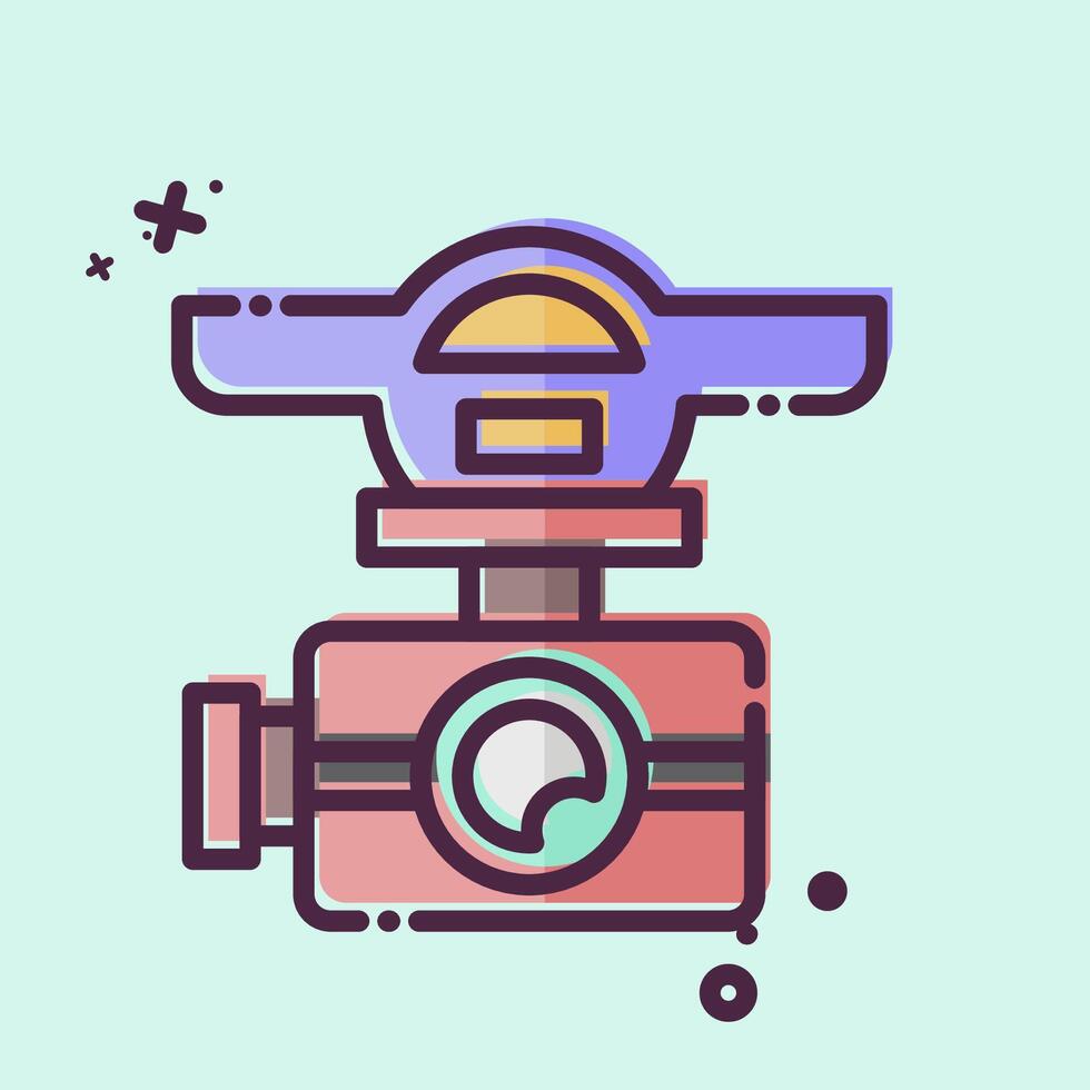 Icon Drone Camera. related to Drone symbol. MBE style. simple design illustration vector