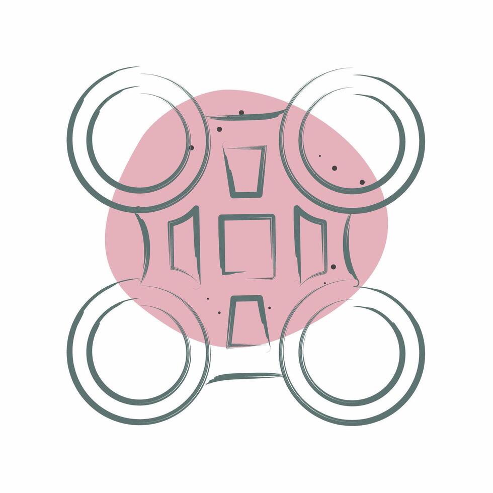 Icon Agricultural Drone. related to Drone symbol. Color Spot Style. simple design illustration vector