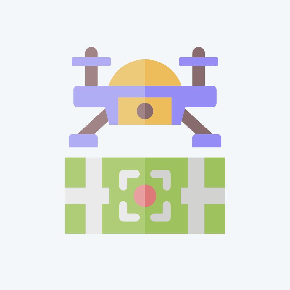 Icon Target Location. related to Drone symbol. flat style. simple design illustration vector