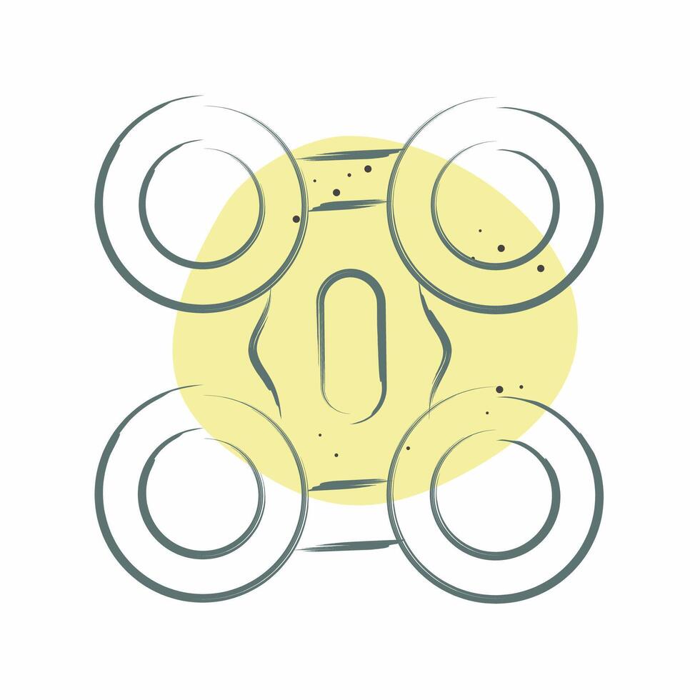 Icon Quad Copter. related to Drone symbol. Color Spot Style. simple design illustration vector