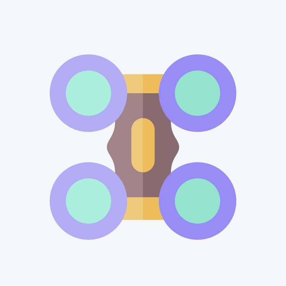 Icon Quad Copter. related to Drone symbol. flat style. simple design illustration vector