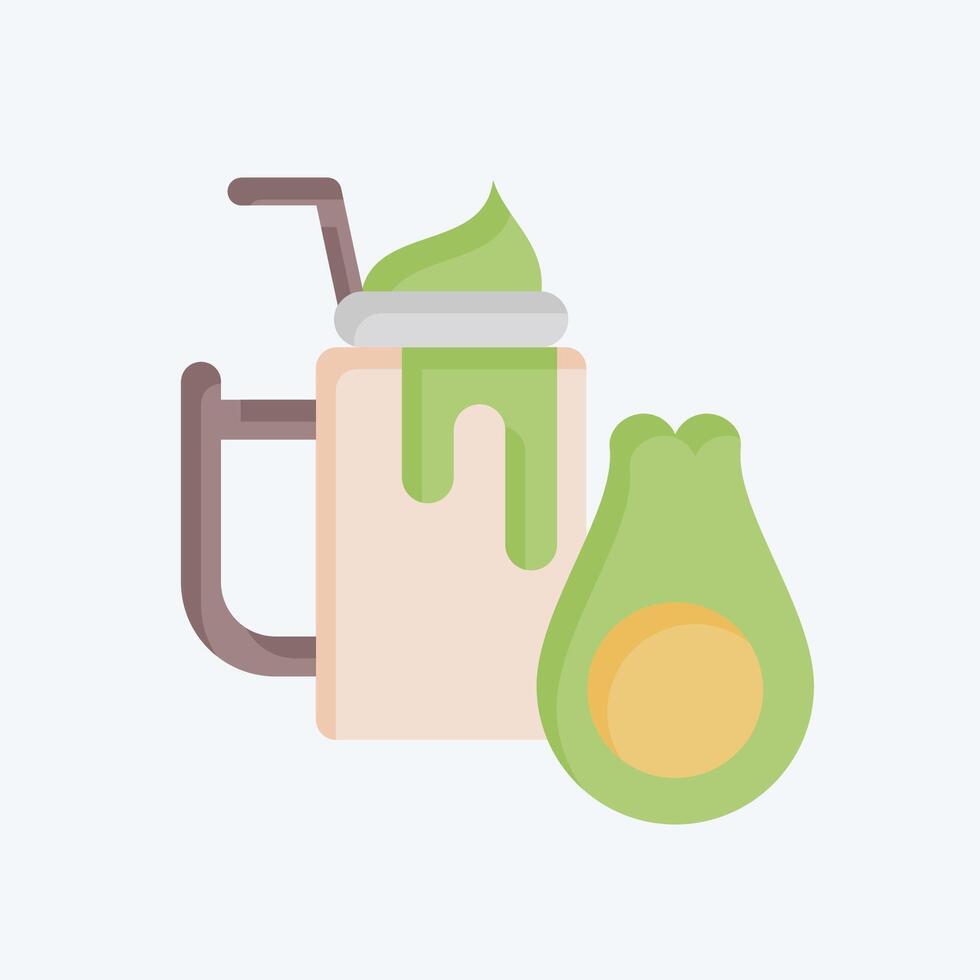 icono aguacate. relacionado a sano comida símbolo. plano estilo. sencillo diseño ilustración vector