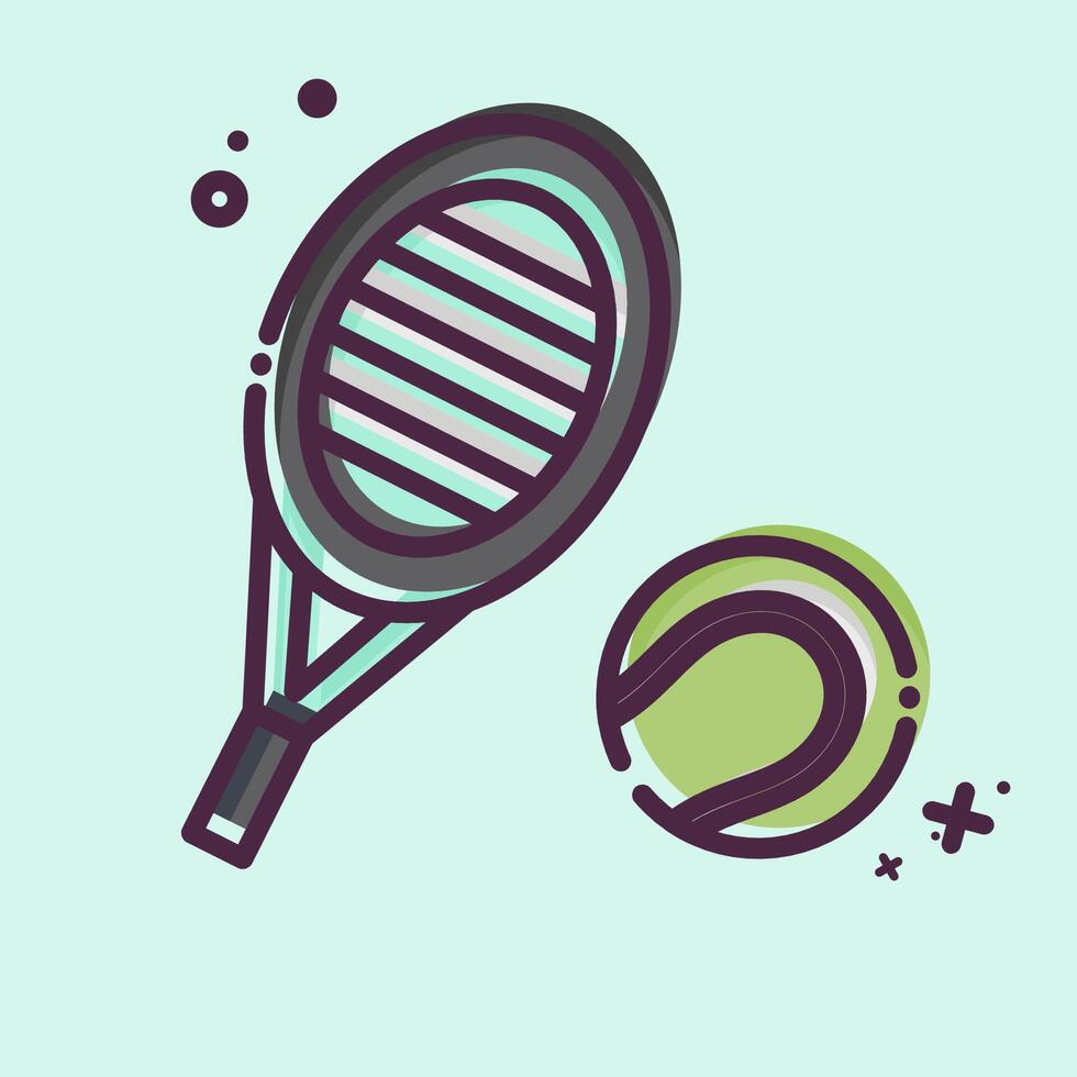 Icon String. related to Tennis Sports symbol. MBE style. simple design illustration vector