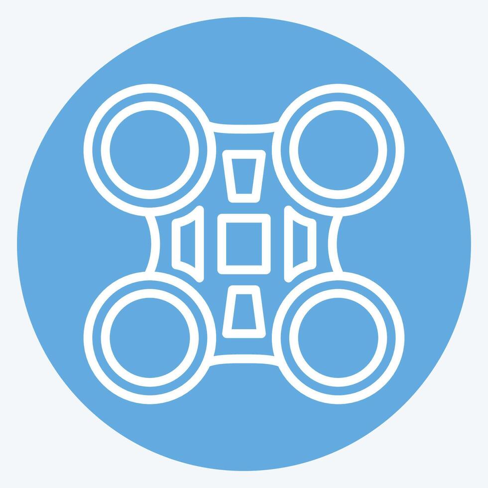 Icon Agricultural Drone. related to Drone symbol. blue eyes style. simple design illustration vector