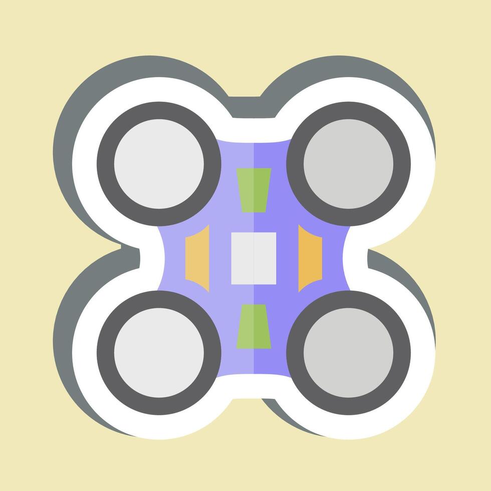 Sticker Agricultural Drone. related to Drone symbol. simple design illustration vector