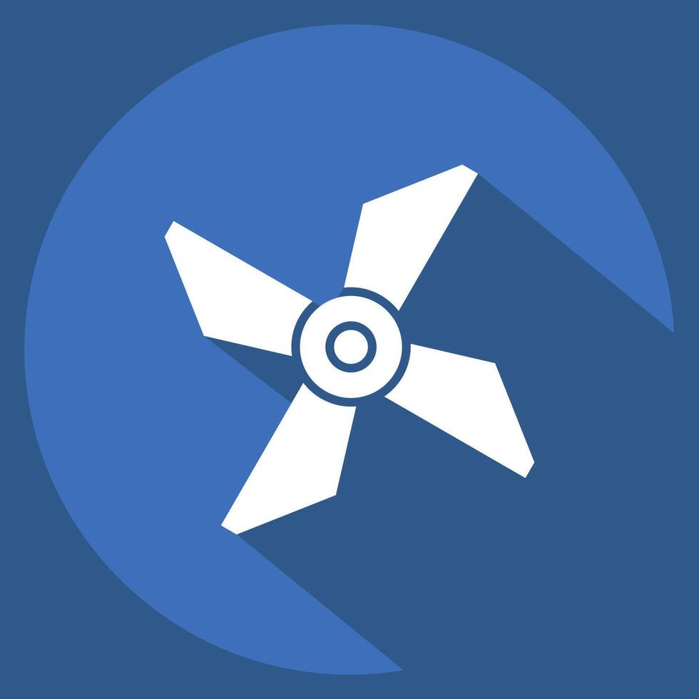 Icon Drone Blades. related to Drone symbol. long shadow style. simple design illustration vector