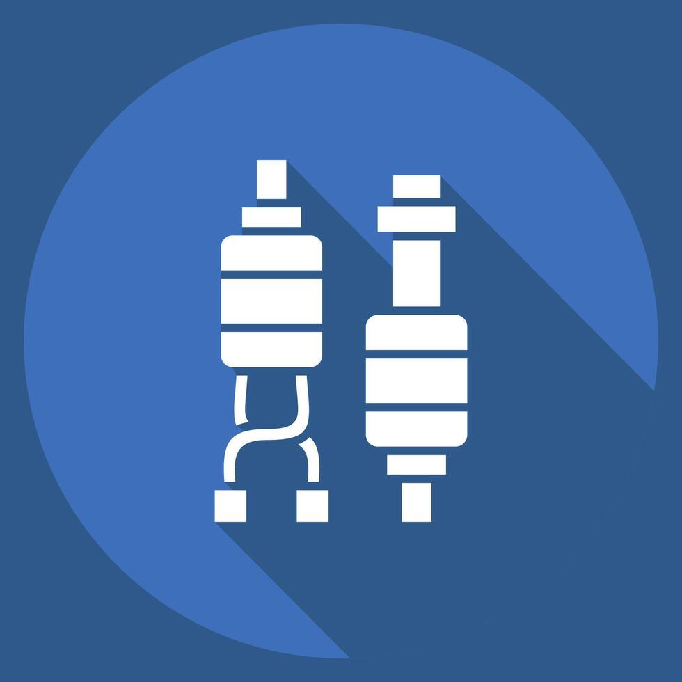 Icon Spare Motor. related to Drone symbol. long shadow style. simple design illustration vector