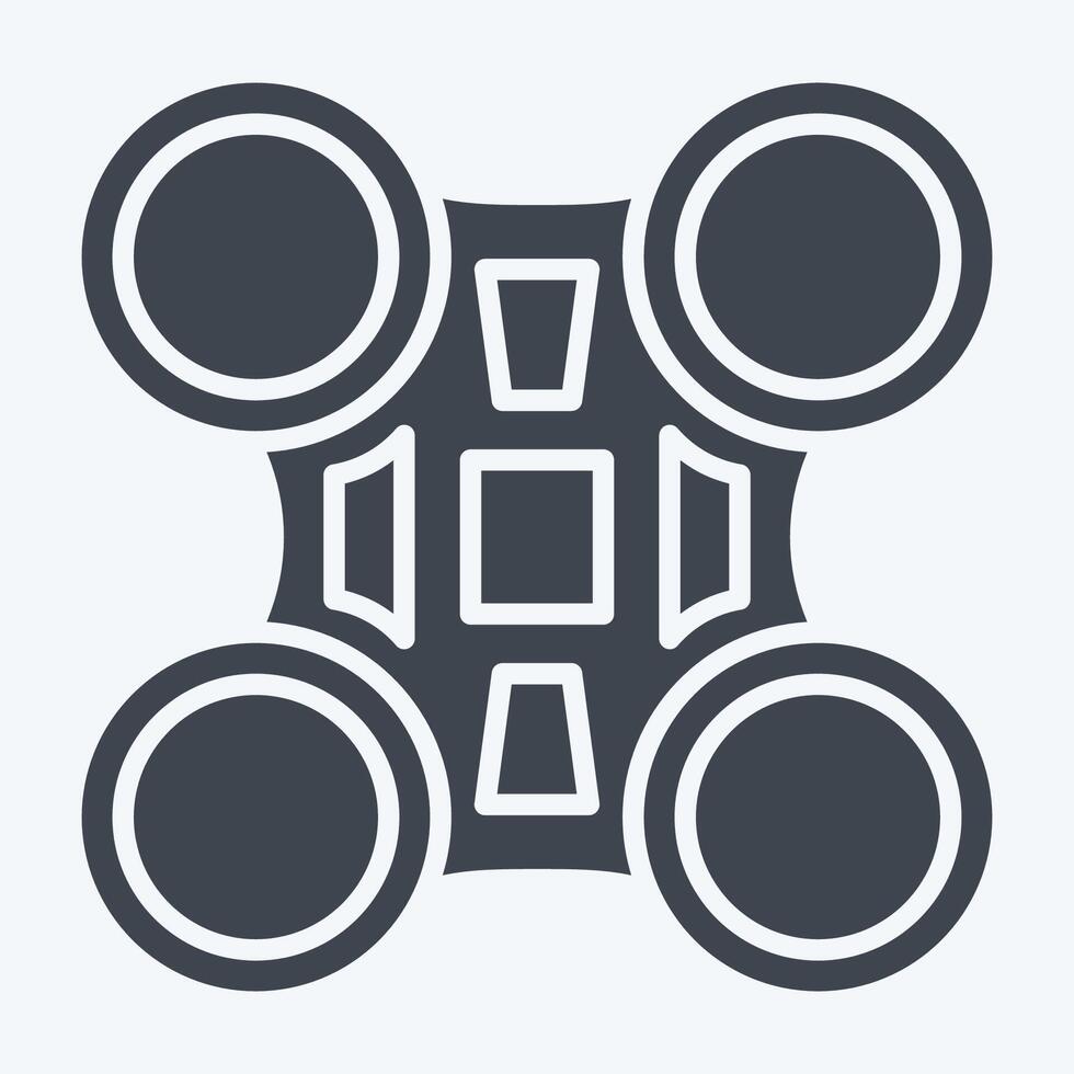 Icon Agricultural Drone. related to Drone symbol. glyph style. simple design illustration vector
