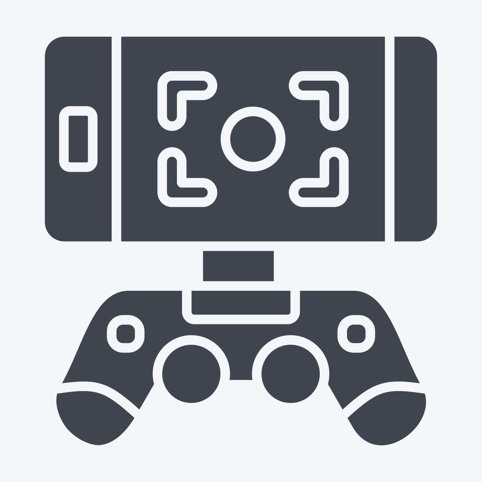 Icon Smartphone Holder. related to Drone symbol. glyph style. simple design illustration vector