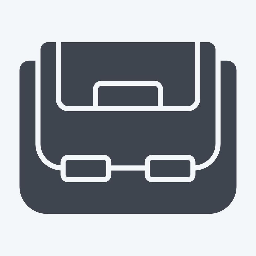 Icon Shoulder Bag. related to Drone symbol. glyph style. simple design illustration vector