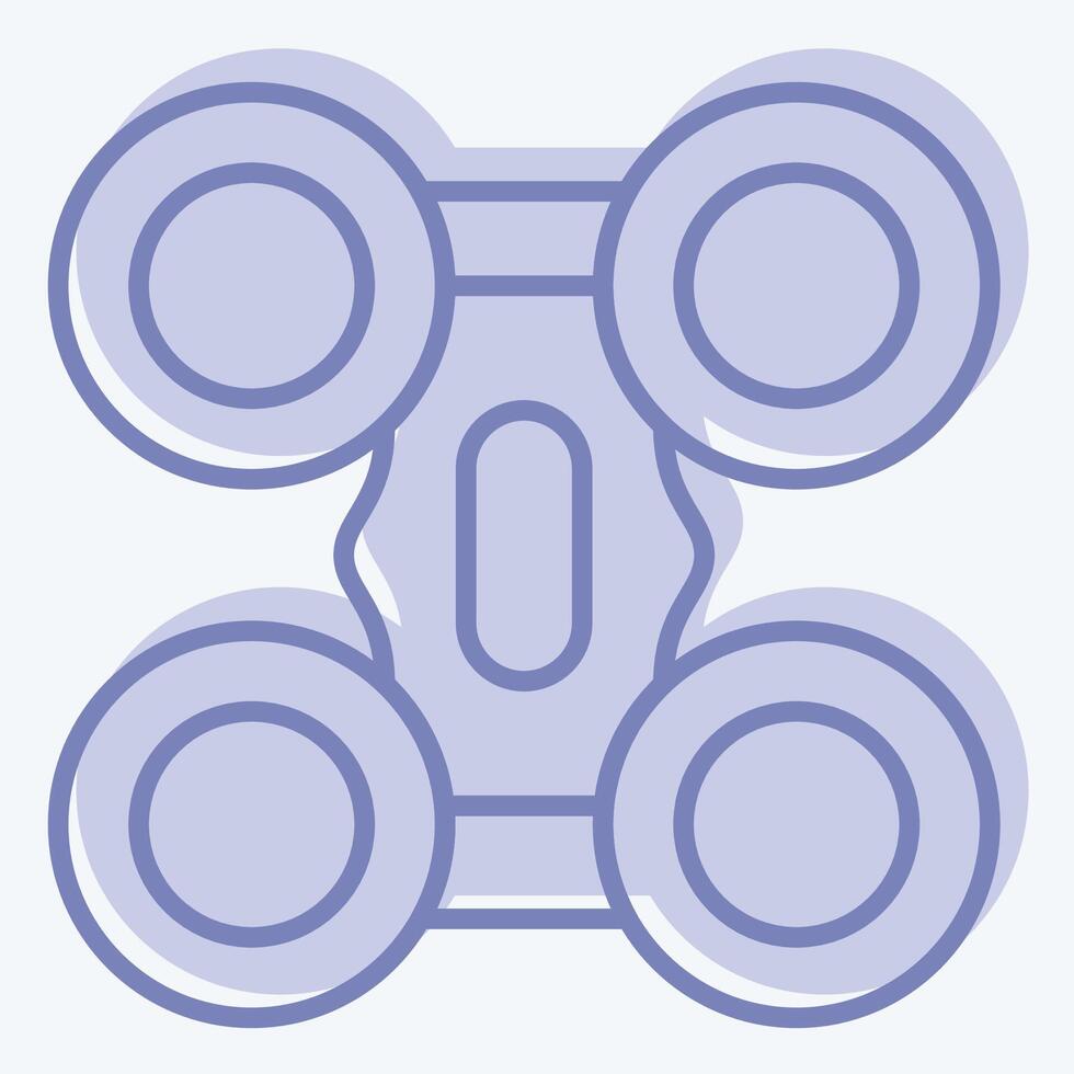 Icon Quad Copter. related to Drone symbol. two tone style. simple design illustration vector