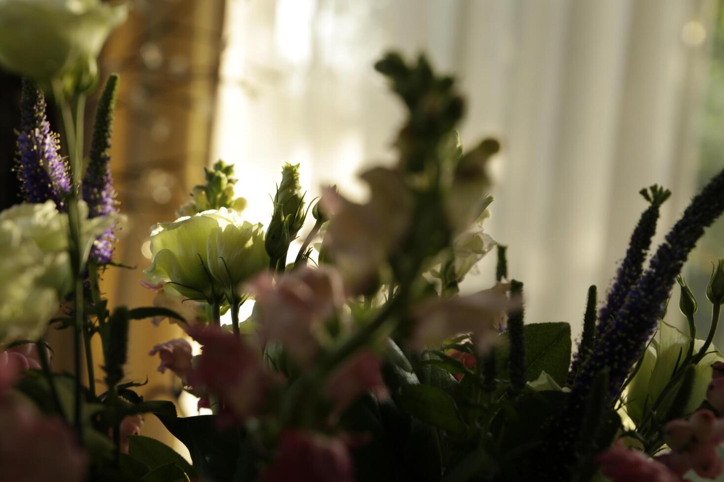 bouquet flowers in the shade and light photo