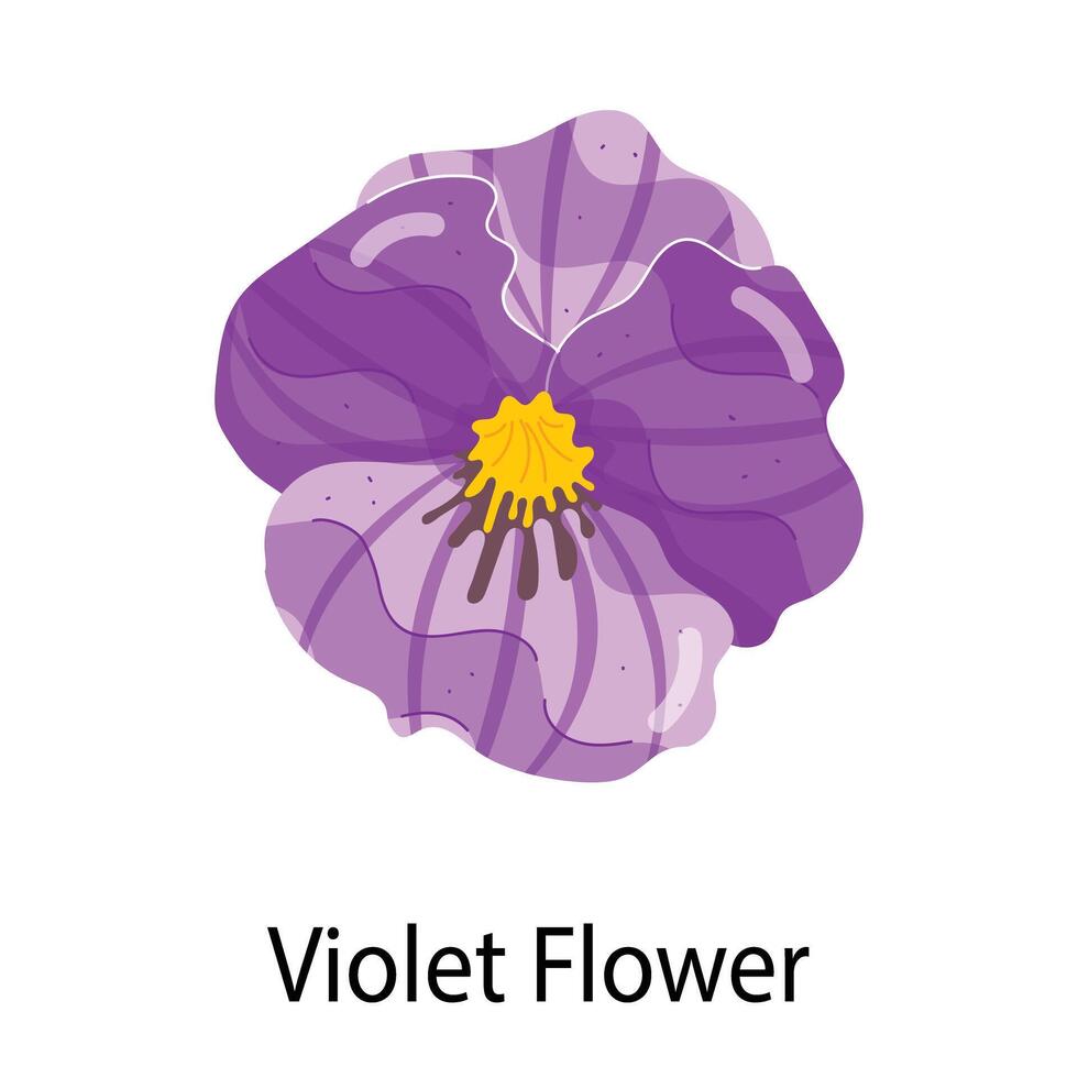 Blossoming Flowers Flat Stickers vector