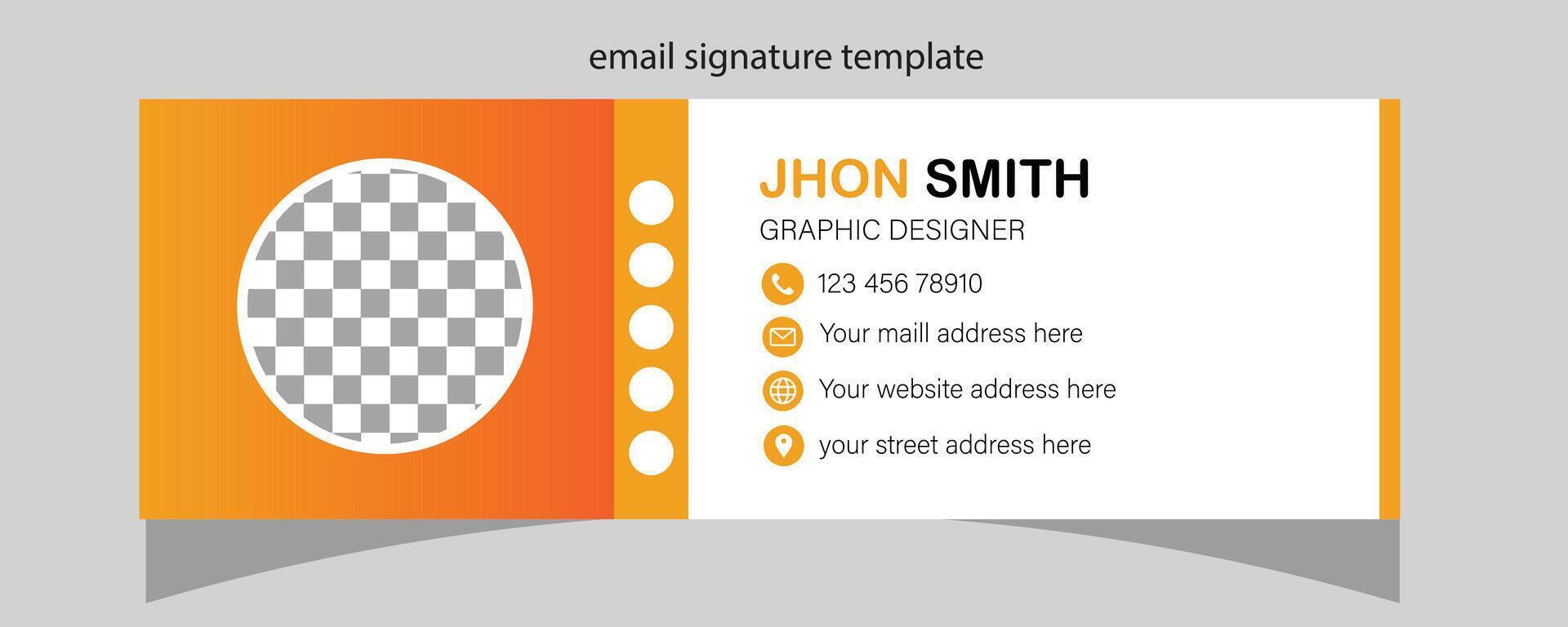 Email Signature Template Desig vector