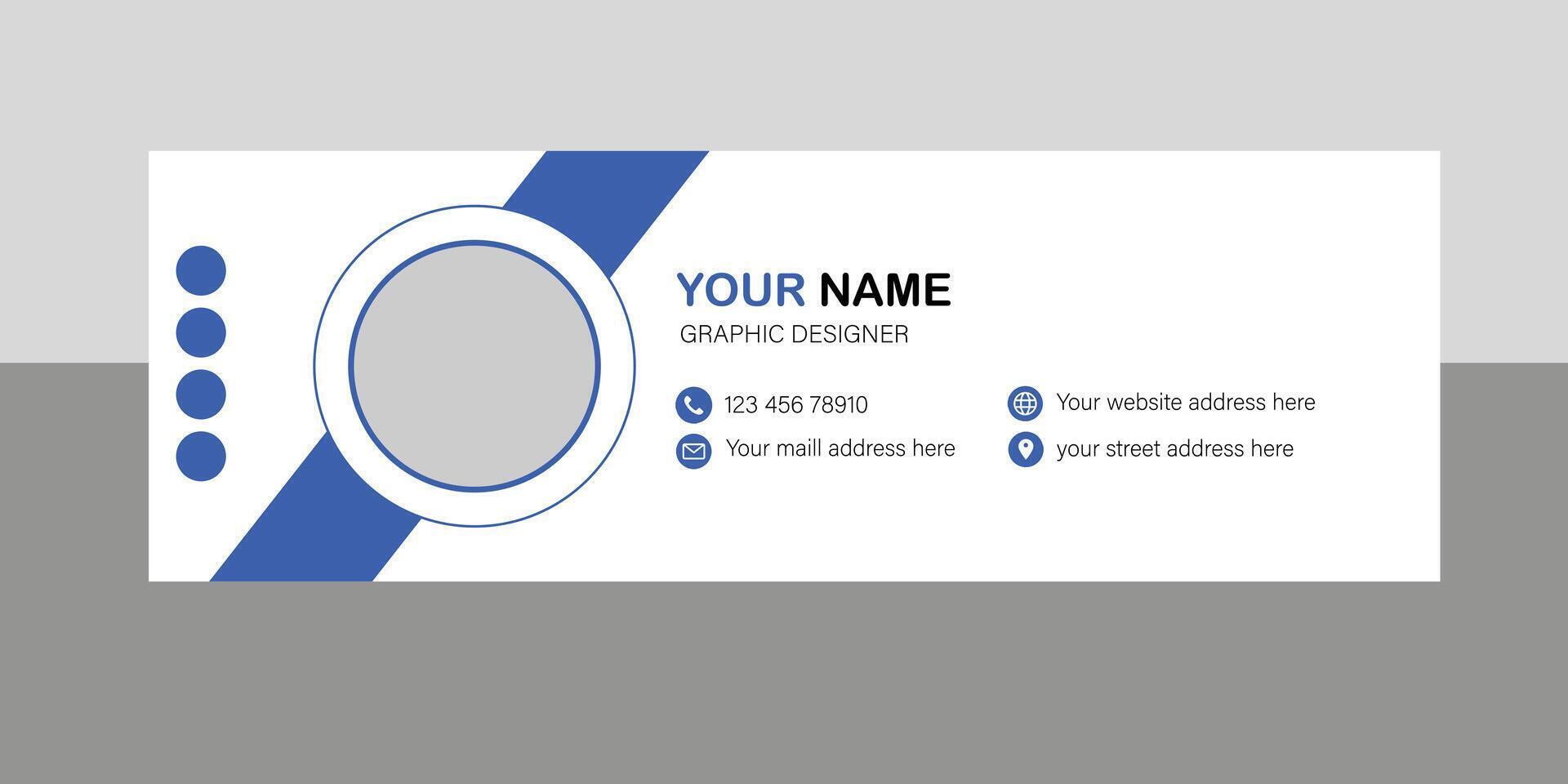 Corporate business email signature template design or social media cover design vector