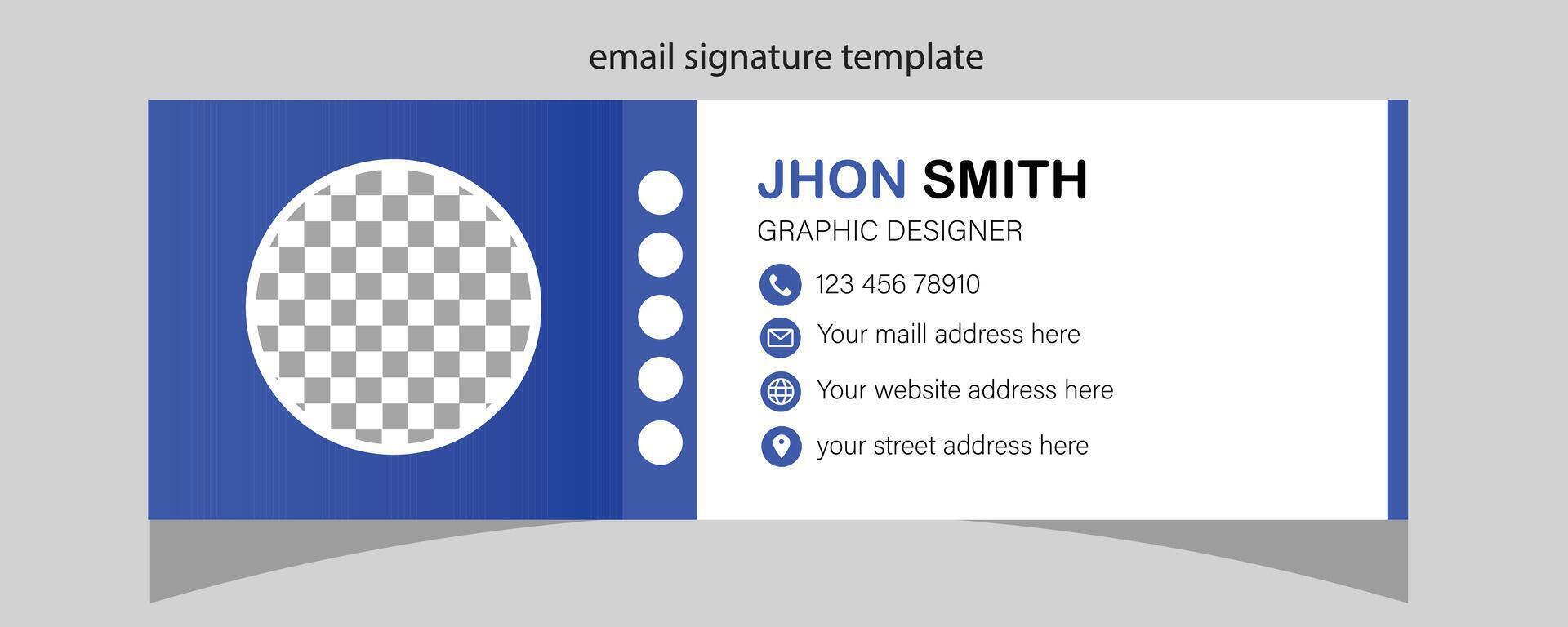 Email Signature Template Desig vector