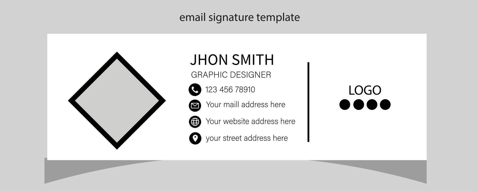 Business Email Signatures Template Design. vector