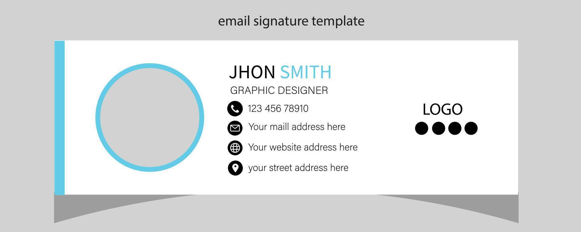 Business Email Signatures Template Design. vector