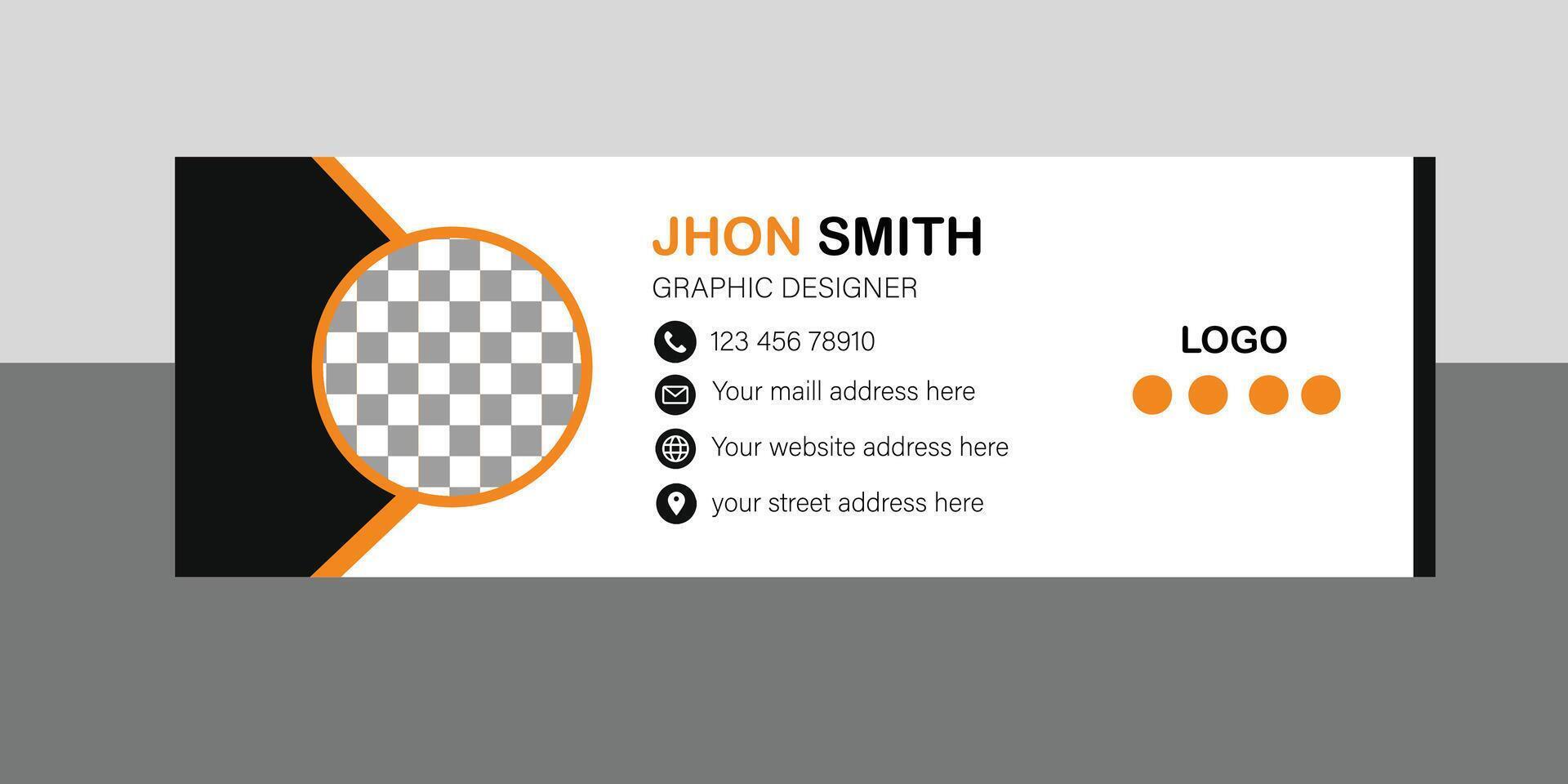 Email Signature Design vector