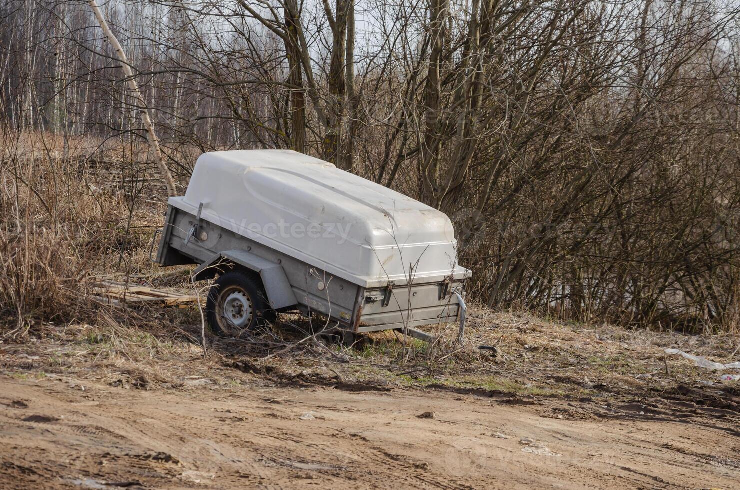 car trailer for transporting things photo