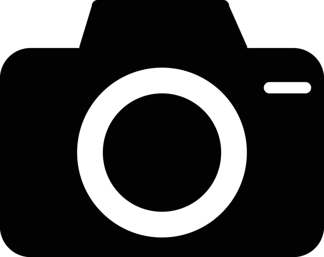 Camera icon black vector