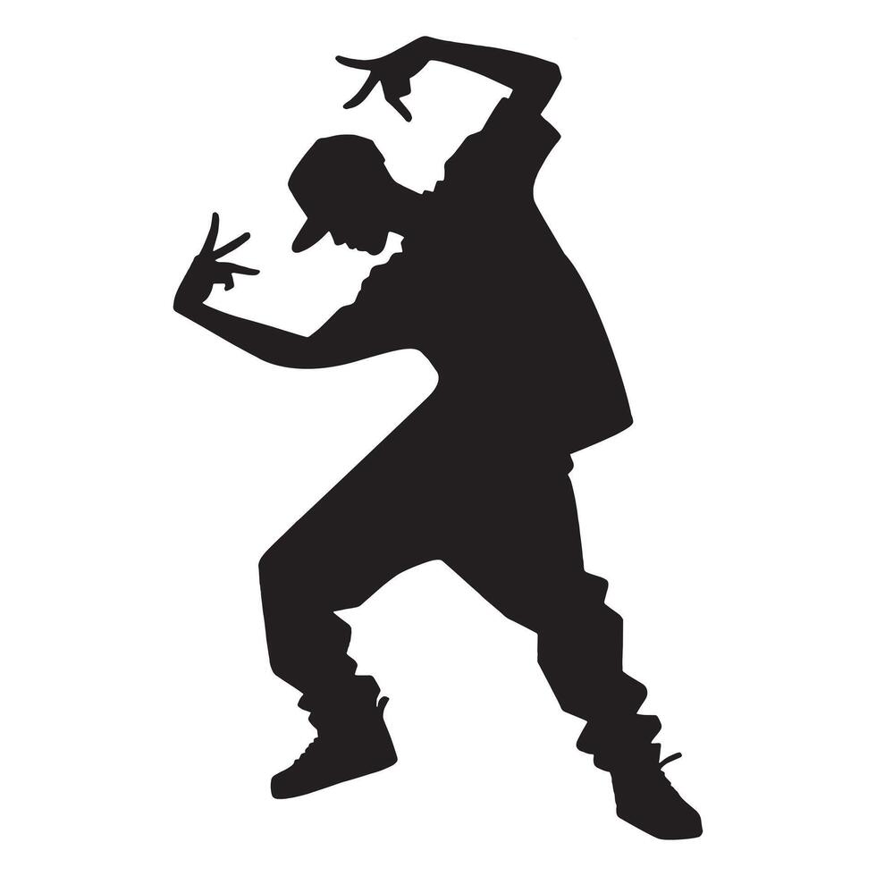 Cabbage Patch Dance Silhouette Illustration vector