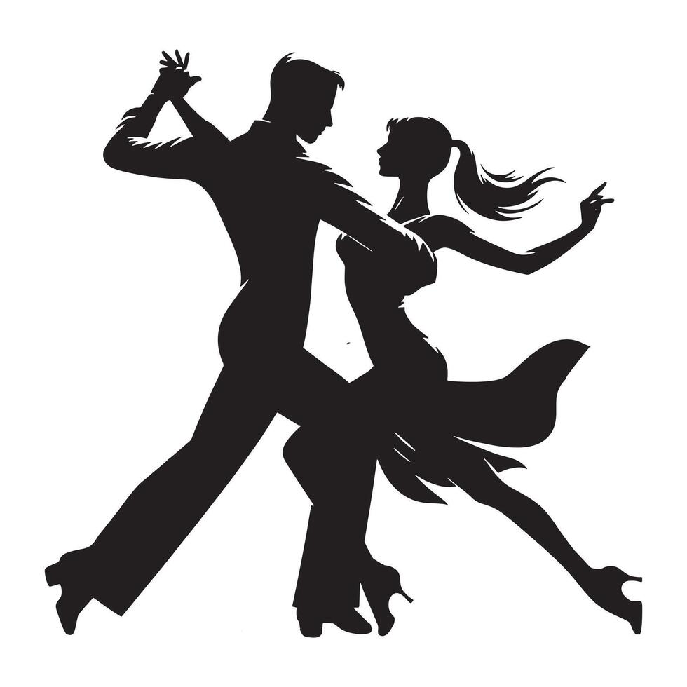 Salsa Dance dile que no Silhouette vector