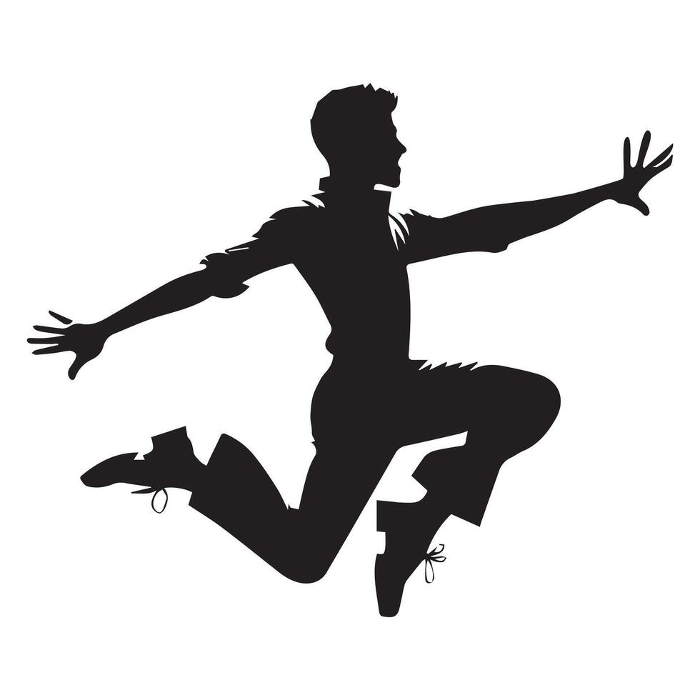 Jump Dance Silhouette Illustration vector